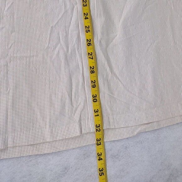 Sam Surin Gold/White Checked 8 Button Dress Shirt (See photo's for approx meas) - Picture 4 of 10